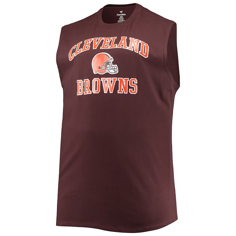 Débardeur marron Cleveland Browns Big & Tall Muscle pour hommes