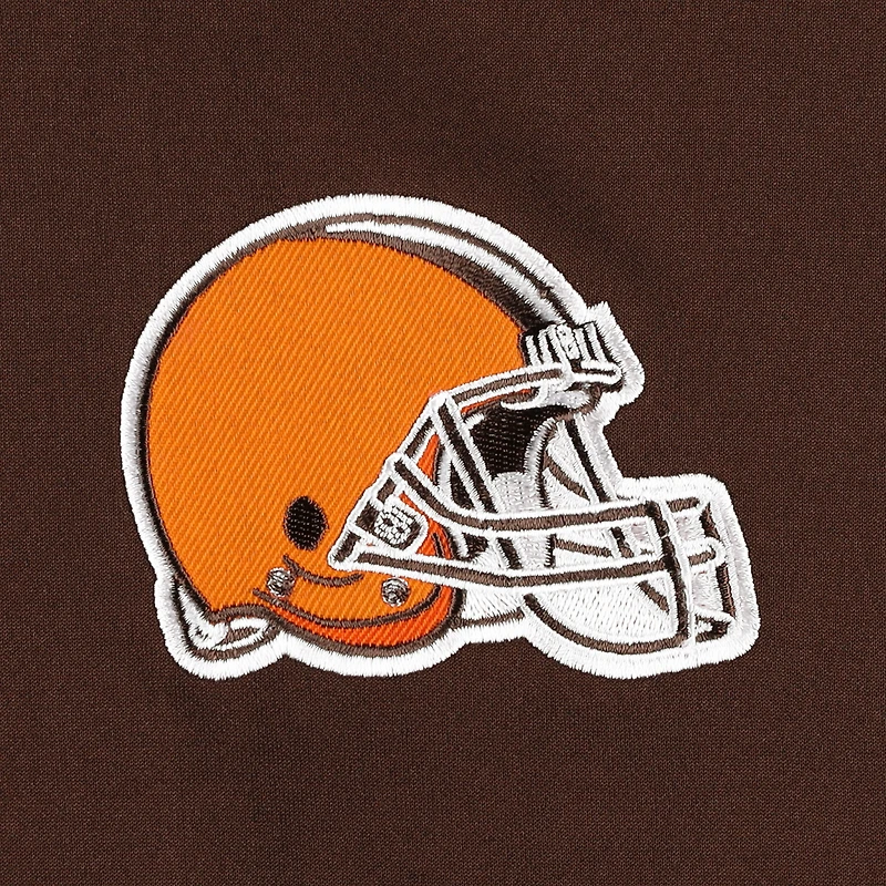 Haut marron à fermeture éclair Cleveland Browns Big & Tall pour homme