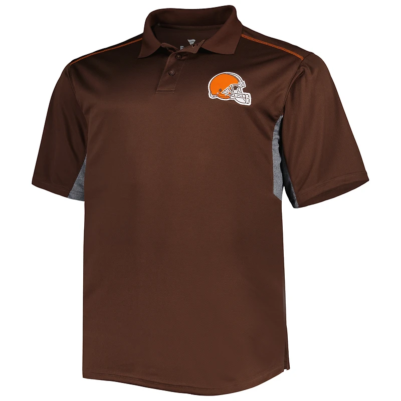 Polo Cleveland Browns Big & Tall Team Color pour homme marron