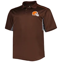 Polo Cleveland Browns Big & Tall Team Color pour homme marron
