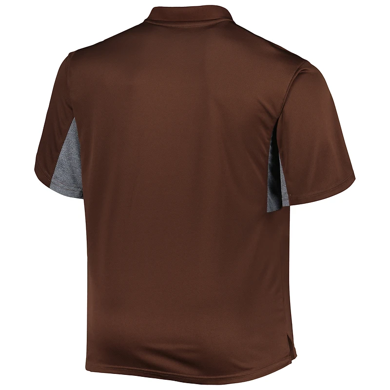 Polo Cleveland Browns Big & Tall Team Color pour homme marron