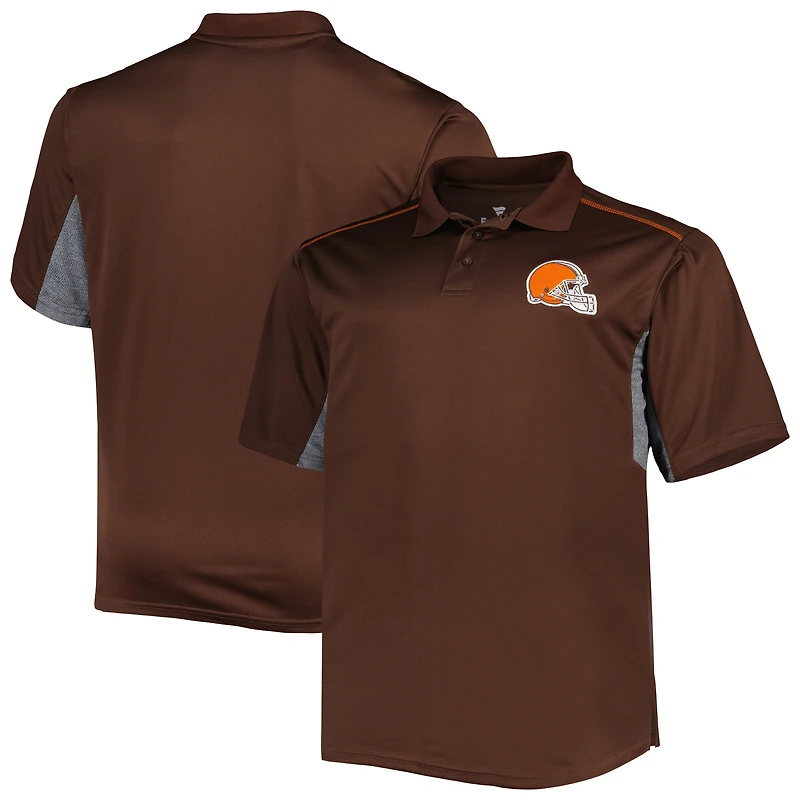 Polo Cleveland Browns Big & Tall Team Color pour homme marron