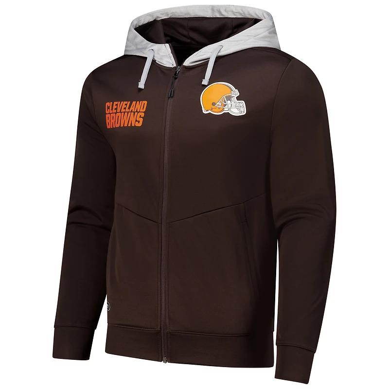 Veste à capuche entièrement zippée Cleveland Browns Replay Fashion Graphic pour homme de coloris marron