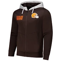 Veste à capuche entièrement zippée Cleveland Browns Replay Fashion Graphic pour homme de coloris marron
