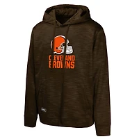Men's Brown Cleveland Browns Streak Fleece Pullover Hoodie