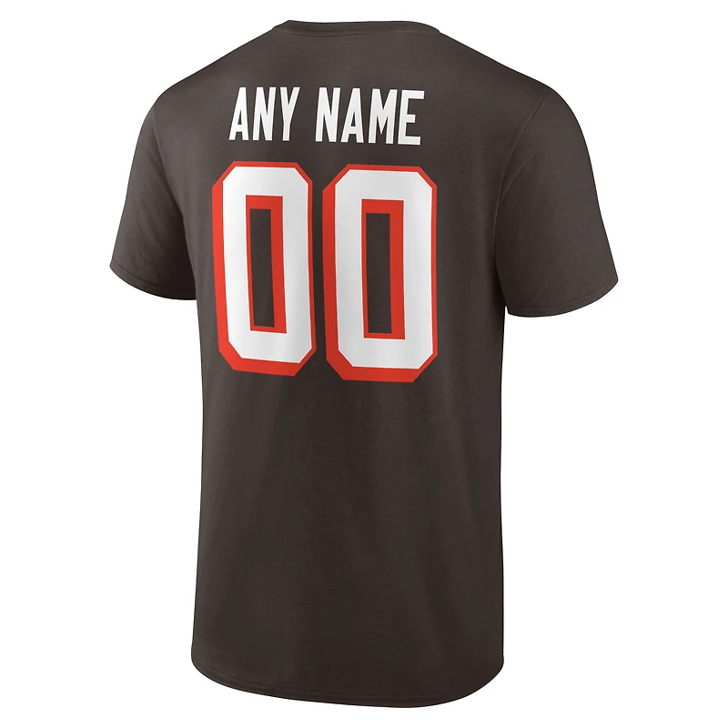 Men's Cleveland Browns Team Authentic Classic Personalized Name & Number T-Shirt