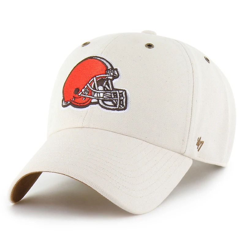 Men's Carhartt x '47 Natural Cleveland Browns Undyed Clean Up Adjustable Hat