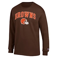 Men's Champion Cleveland Browns Arch Over Logo Long Sleeve T-Shirt