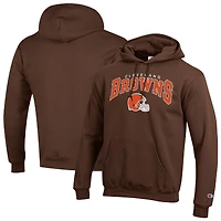 Men's Champion Cleveland Browns Powerblend Arch over Logo Hoodie