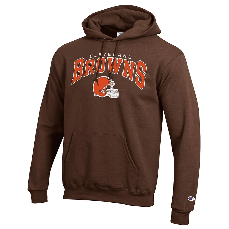 Men's Champion Cleveland Browns Powerblend Arch over Logo Hoodie