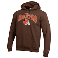 Men's Champion Cleveland Browns Powerblend Arch over Logo Hoodie