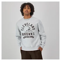 Sweat-shirt en molleton à tissage inversé Champion Heather Grey pour homme des Cleveland Browns