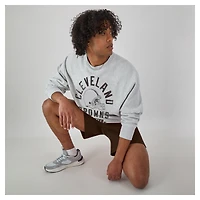 Sweat-shirt en molleton à tissage inversé Champion Heather Grey pour homme des Cleveland Browns