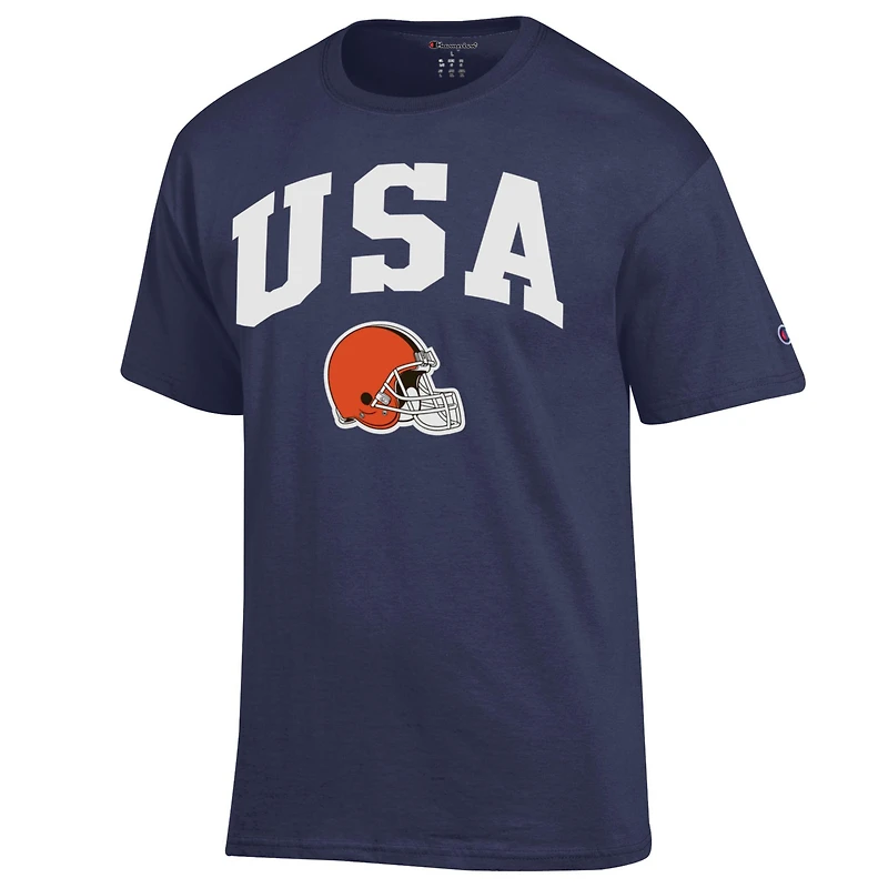 Men's Champion Navy Cleveland Browns Americana T-Shirt