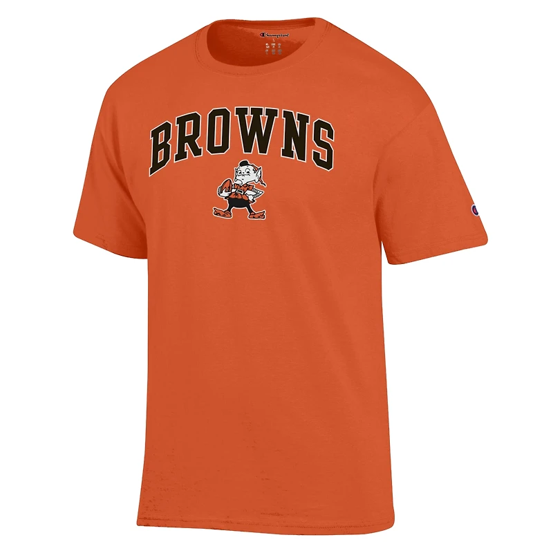 Men's Champion Orange Cleveland Browns Arch Over Logo T-Shirt