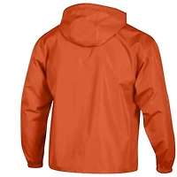 Veste coupe-vent à capuche pliable demi-zip Champion orange Cleveland Browns pour homme
