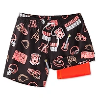 Maillot de bain classique doublé pour homme Chubbies Brown Cleveland Browns The Neon 5,5"