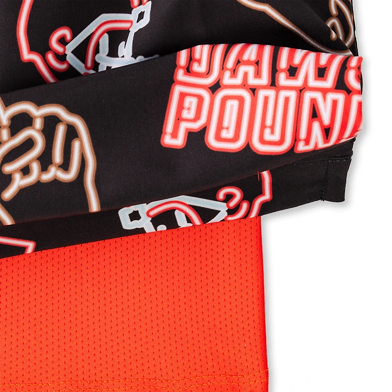 Men's Chubbies Brown Cleveland Browns The Neon 5.5" Classic Lined Swim Trunks