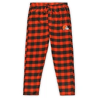 Men's Concepts Sport Brown/Orange Cleveland Browns Big & Tall Avondale T-Shirt Flannel Pants Sleep Set