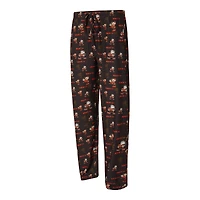 Pantalon en tricot à imprimé mosaïque rétro Cleveland Browns Sport Brown pour homme