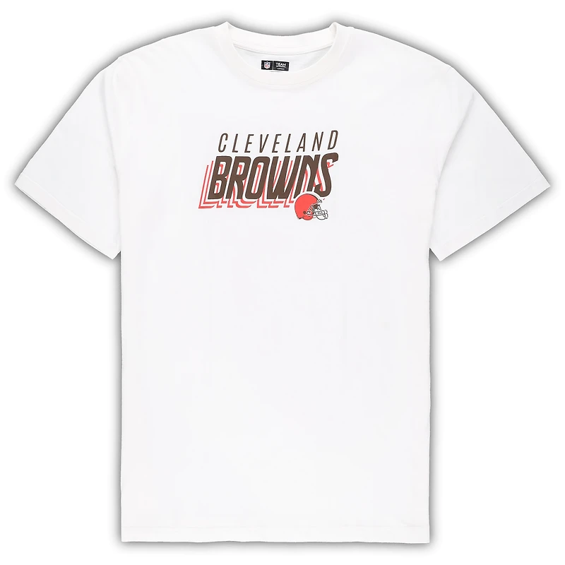 Ensemble haut et short Concepts Sport blanc/anthracite pour homme des Cleveland Browns, grande taille