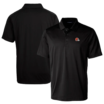 Men's Cutter & Buck Black Cleveland Browns Prospect Textured Stretch Big Tall Polo