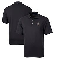 Men's Cutter & Buck Black Cleveland Browns Throwback Logo Virtue Eco Pique Recycled Big Tall Polo