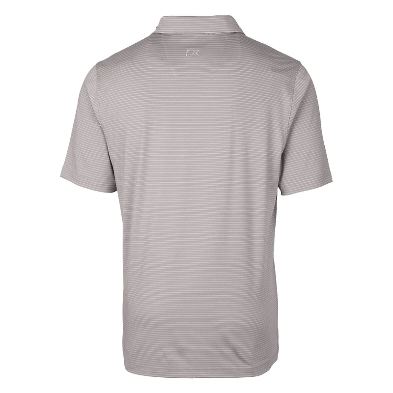 Men's Cutter & Buck Gray Cleveland Browns Throwback Logo Big Tall Forge Pencil Stripe Stretch Polo