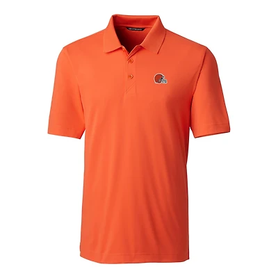 Men's Cutter & Buck Orange Cleveland Browns Big Tall Forge Stretch Polo