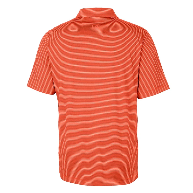 Polo extensible à rayures crayon Forge orange pour homme Cutter & Buck avec logo rétro des Cleveland Browns, grandes tailles