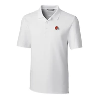 Polo extensible Forge blanc pour homme Cutter & Buck des Cleveland Browns, coupe grande et
