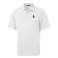 Polo homme Cutter & Buck blanc Cleveland Browns Throwback Logo Virtue Eco Pique recyclé grande taille