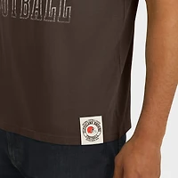 Men's Darius Rucker Collection by Fanatics  Brown Cleveland Browns Football Stripe Sleeve T-Shirt