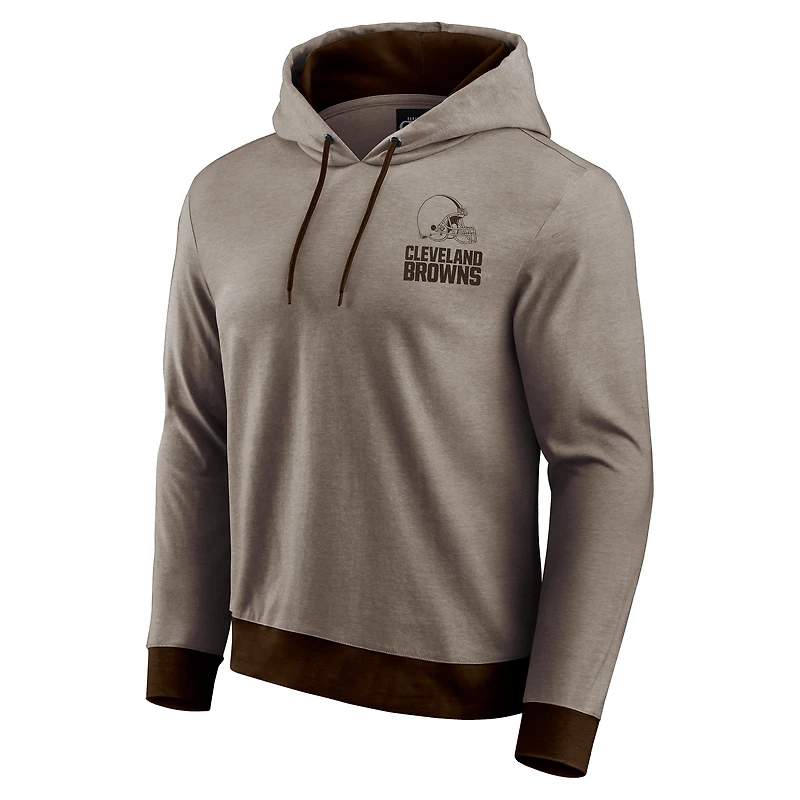 Sweat à capuche en tricot ton sur pour homme de la collection Darius Rucker Fanatics, marron, Cleveland Browns