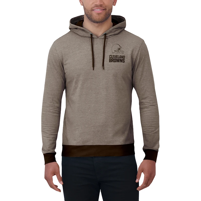 Sweat à capuche en tricot ton sur pour homme de la collection Darius Rucker Fanatics, marron, Cleveland Browns
