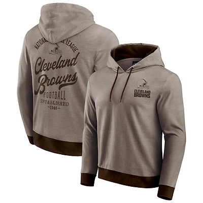 Sweat à capuche en tricot ton sur pour homme de la collection Darius Rucker Fanatics, marron, Cleveland Browns