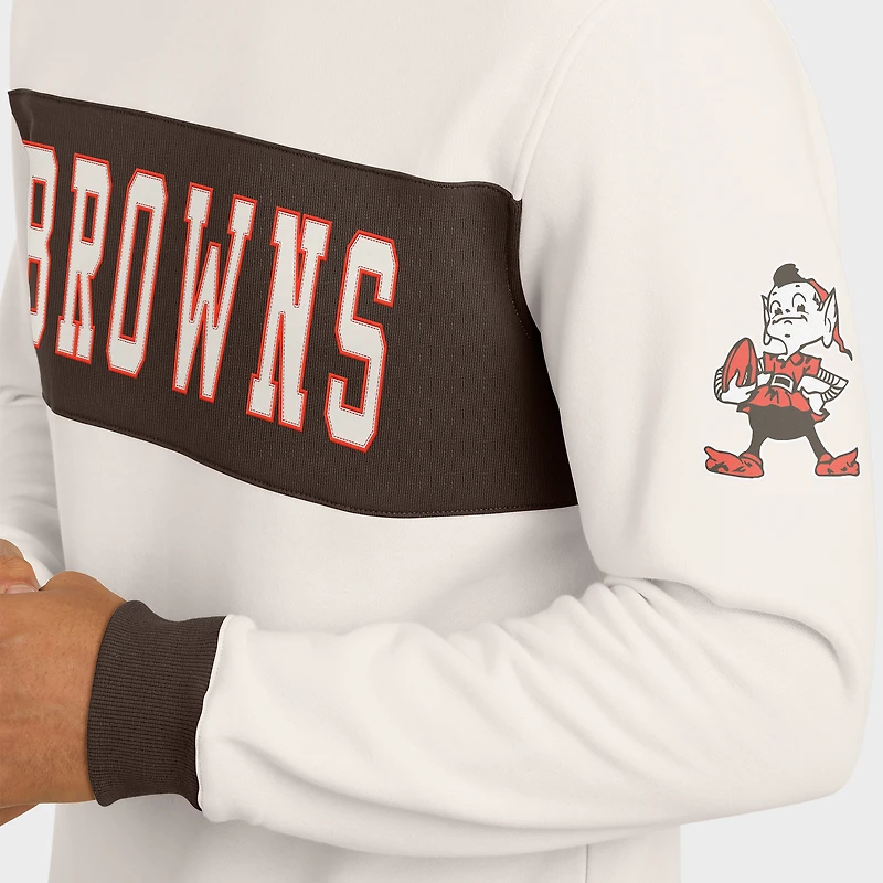 Sweat-shirt ras du cou colorblock crème pour homme de la collection Darius Rucker par Fanatics