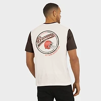 T-shirt Henley à poche colorblock crème pour homme de la collection Darius Rucker par Fanatics des Cleveland Browns