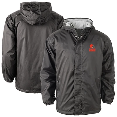 Veste à capuche entièrement zippée Dunbrooke noire pour homme avec logo Cleveland Browns Legacy Stadium
