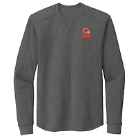 T-shirt à manches longues Dunbrooke Charcoal Cleveland Browns Cavalier Waffle pour homme