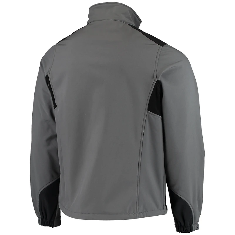 Veste polaire softshell zippée Dunbrooke Charcoal Cleveland Browns Circle pour homme