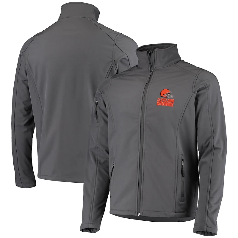 Veste softshell zippée intégrale Dunbrooke Charcoal Cleveland Browns Sonoma pour homme