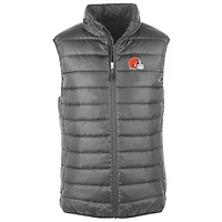 Gilet matelassé entièrement zippé Dunbrooke Graphite Cleveland Browns Alberta pour homme