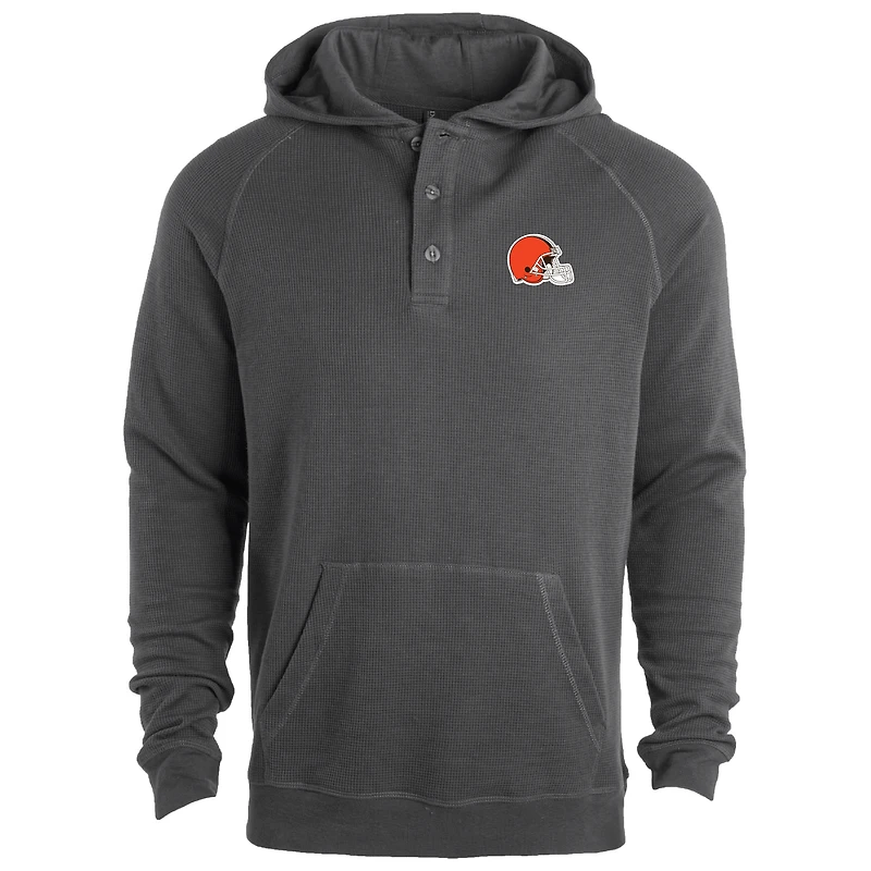 Sweat à capuche thermique gris Dunbrooke pour homme, Cleveland Browns, Montana Raglan