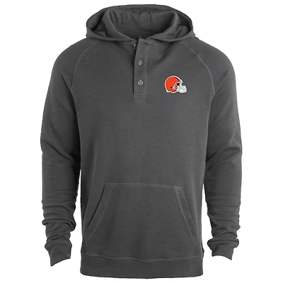 Sweat à capuche thermique gris Dunbrooke pour homme, Cleveland Browns, Montana Raglan