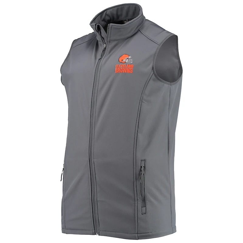 Dunbrooke Heathered Charcoal Cleveland Browns pour hommes Tailles Big & Tall Archer Softshell Full-Zip Vest