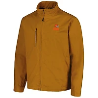 Dunbrooke Tan Cleveland Browns Journey Workwear Veste à glissière pleine longueur pour homme
