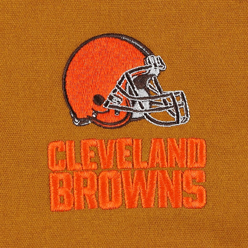 Dunbrooke Tan Cleveland Browns Journey Workwear Veste à glissière pleine longueur pour homme