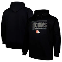 Sweat à capuche noir Fanatics Cleveland Browns Big & Tall Pop pour hommes
