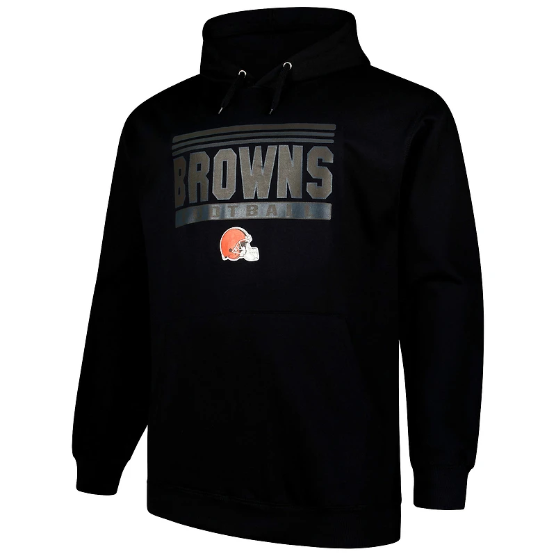 Sweat à capuche noir Fanatics Cleveland Browns Big & Tall Pop pour hommes